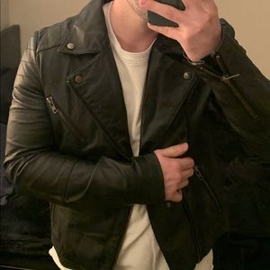 Bellfield 100% Leather Shell Biker Jacket